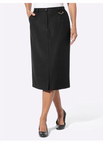 CLASSIC Damen Webrock, schwarz, Gr. 38, unifarben, 96% Schurwolle, 4% Elasthan, Röcke
