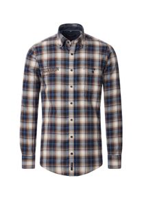 Casamoda Herren Flanellhemd "Casamoda Flanellhemd kariert", beige, Gr. XXXL, kariert, 100% Baumwolle, Hemden