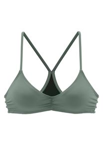 Bench. Damen Triangel-Bikini-Top "Perfect", grün, Gr. 34, unifarben, Microfaser, Polyamid, Bikini-Oberteile, im Uni-Style