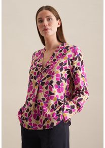 Seidensticker Damen Klassische Bluse "Schwarze Rose", beige, Gr. 40, gemustert, 100% Viskose, Blusen, Tunika Druck