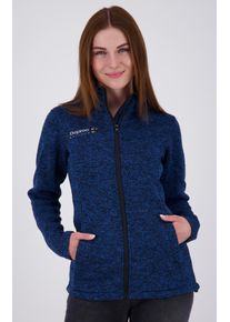 DEPROC Active Damen Strickfleecejacke "ELKFORD WOMEN", blau, casual, Gr. 40, 100% Polyester, Jacken, auch in Großen Größen erhältlich