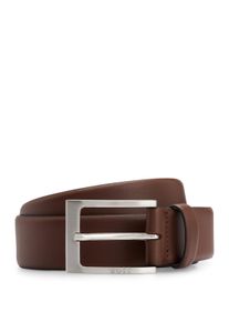 BOSS Damen Ledergürtel, braun, klassisch, Gr. 115, unifarben, Leder, Gürtel, aus Nappaleder mit BOSS Logo-Dornschliesse