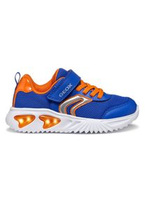 Geox Kinder Sneaker "J ASSISTER BOY Blinkschuh", Gr. 25, blau, Textil, Synthetik, sportlich, Schuhe, Sportschuh, Klettschuh mit auffällig blinkender