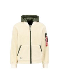 Herren Bomberjacke "Alpha Industries Men - Bomber Jackets Teddy Nylon ZH Jacket", weiß, Gr. XXL, Alpha Industries, Obermaterial Jacke: 100%