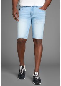 Bruno Banani Herren Jeansshorts "Hutch-Shorts", blau, modisch, Gr. 36, unifarben, Denim/Jeans, Obermaterial: 98% Baumwolle, 2% Elasthan, Jeans,