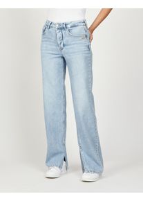 Gang Damen Straight-Jeans "94JUL SLIT", blau, casual, Gr. 31, Denim/Jeans, Obermaterial: 58% Baumwolle, 41% Lyocell, 1% Elasthan, Jeans, mit Schlitz
