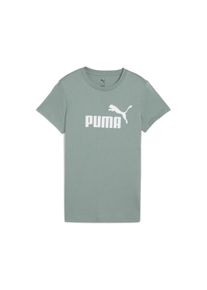 Puma Damen T-Shirt "ESS No. 1 Logo T-Shirt Damen", grün, Gr. M, Obermaterial: 100% Baumwolle; Kragen: 30% Polyester, 70% Baumwolle, Shirts