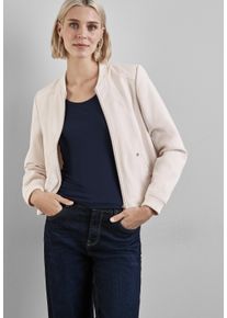 Street One Damen Blouson, weiß, casual, Gr. 46, unifarben, Stoff, 97% Polyester, 3% Elasthan, Jacken, mit Reißverschluss-Detail