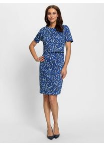 Lady Damen Druckkleid "Kleid", blau, Gr. 18, gemustert, mehrfarbig, 97% Baumwolle, 3% Elasthan, Kleider
