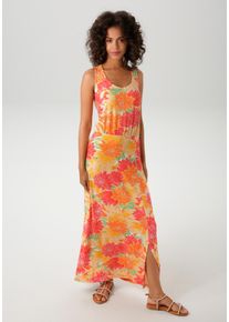 Aniston CASUAL Damen Sommerkleid, bunt, feminin, Gr. 40, bedruckt, geblümt, Single Jersey, Obermaterial: 95% Viskose, 5% Elasthan, Kleider, mit