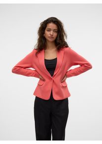 Véro Moda VERO MODA Damen Jerseyblazer "VMJULIA LS BLAZER", rosa, feminin, Gr. 42, unifarben, Jersey, Obermaterial: 66% Polyester, 34% Baumwolle, Blazer