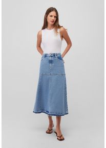 Mavi Damen Maxirock "ELORA", blau, casual, Gr. L, 99% Baumwolle, 1% Elasthan, Röcke, Langer Ruffle Skirt