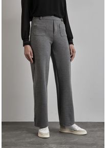 Street One Damen Stoffhose, grau, casual, Gr. 46, unifarben, Stoff, 70% Viskose, 26% Polyester, 4% Elasthan, Hosen, mit Stretchanteil