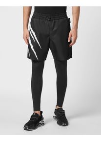 Plein Sport Damen Sporthose "Scratch", schwarz, Gr. 4XL, Obermaterial: 90% Polyester, 10% Elasthan, Hosen