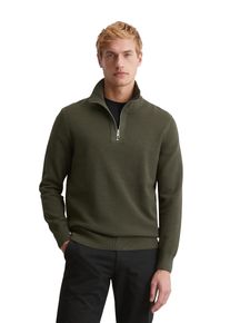 Marc O'Polo MARC O'POLO Herren Troyer, grün, casual, Gr. XL, Strick, Obermaterial: 100% Baumwolle, Pullover, mit feiner, elastischer Struktur