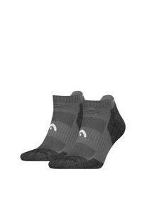 Head Damen Sneakersocken "Head HIKING ALL CLIMATES SNEAKER 2P", Gr. 39, grau, Materialmix, unifarben mit Farbeinsatz, Socken, mit atmungsaktivem