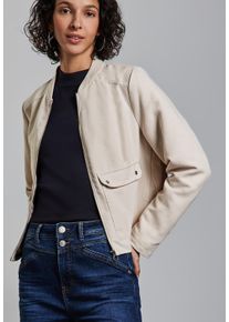 Street One Damen Jackenblazer, beige, casual, Gr. 46, unifarben, Web, Obermaterial: 100% Polyester, Blazer, mit Taschen