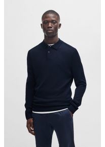 BOSS Orange Herren Strickpullover "Avac_PL 1026191", blau, Basic, Gr. XL, unifarben, Jersey, Obermaterial: 60% Wolle, 40% Polyacryl, Pullover, mit