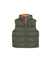 Herren Blouson "Alpha Industries Men - Vests Hooded Puffer Vest FD", grün, Gr. XXL, Alpha Industries, Obermaterial: 100% Polyester, Futter: 100%