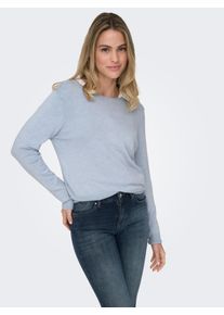 Only Damen Strickpullover "ONLVENICE LIFE LS ONECK PULLOVER KNT NCA", blau, modisch, Gr. M, meliert, Strick, Obermaterial: 82% Viskose, 16% Nylon, 2%
