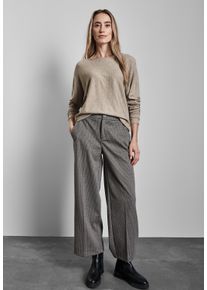 Street One Damen Strickpullover, beige, casual, Gr. 38, unifarben, Stoff, 51% Viskose, 30% Polyester, 19% Nylon, Pullover, mit U-Boot-Ausschnitt