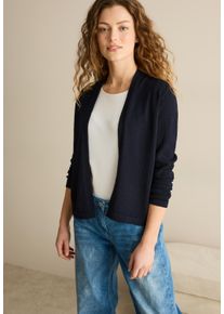 Cecil Damen Cardigan, blau, casual, Gr. XXL, unifarben, Strick, Obermaterial: 58% Viskose, 42% Polyester, Strickjacken