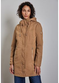 Street One Damen Kurzjacke, braun, casual, Gr. 42, unifarben, Stoff, Obermaterial: 60% Polyester, 40% Nylon; Futter: 100% Polyester, Jacken, mit