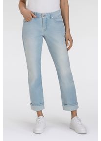 MAC Damen Straight-Jeans "SUE relax", blau, casual, Gr. 38, unifarben, Web, Obermaterial: 89% Baumwolle, 8% Polyester, 3% Elasthan, Jeans, im