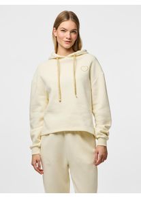 Pieces Damen Kapuzensweatshirt "PCCHILLI LS HEART HOODIE NOOS BC", weiß, modisch, Gr. L, unifarben, Sweatware, Obermaterial: 50% Baumwolle, 50%