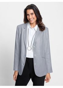 Inspirationen Damen Jackenblazer "Blazer", blau, Gr. 38, 70% Viskose, 30% Leinen, Blazer