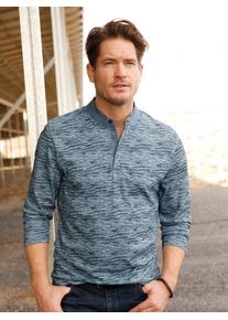 Marco Donati Herren Langarmshirt "Langarm-Shirt", blau, Gr. 44, meliert, 100% Baumwolle, Shirts