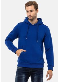 Cipo & Baxx CIPO & BAXX Herren Sweatshirt "Sweatshirts", blau, Basic, Gr. S, unifarben, 70% Baumwolle;30% Polyester, Sweatshirts, mit Kapuze, CL557