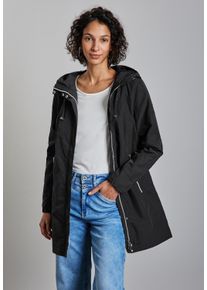 Street One Damen Kurzjacke, schwarz, casual, Gr. 42, unifarben, Stoff, Obermaterial: 60% Polyester, 40% Nylon; Futter: 100% Polyester, Jacken, mit