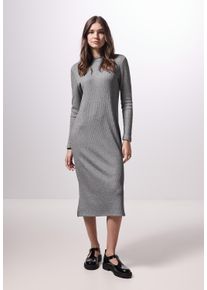 Damen Strickkleid, silber, casual, Gr. 38, STREET ONE STUDIO, unifarben, Stoff, 63% Viskose, 28% Polyester, 7% Metallisierte Fasern, 2% Elasthan,