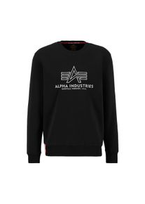 Herren Sweater "Alpha Industries Men - Sweatshirts Basic Sweater Embroidery", schwarz-weiß, Gr. S, Alpha Industries, Obermaterial: 80% Baumwolle, 20%