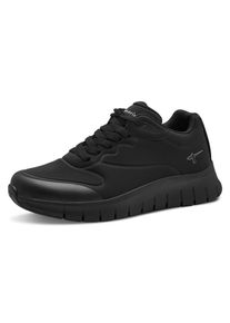 Tamaris Damen Keilsneaker, Gr. 37, schwarz, Textil, Lederimitat, unifarben, sportlich, Schuhe, Freizeitschuh, Halbschuh, Schnürschuh mit