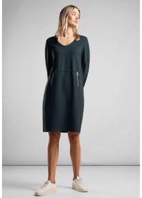 Street One Damen Sweatkleid, grün, casual, Gr. 38, unifarben, Stoff, 60% Viskose, 35% Polyamid, 5% Elasthan, Kleider, knielang