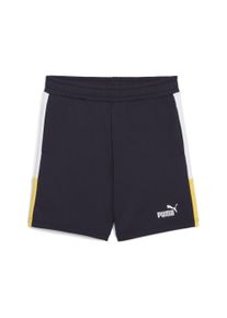 Puma Kinder Sporthose "Essentials Block Shorts Jungen", blau, Gr. 152, colorblocking, Obermaterial: 68% Baumwolle, 32% Polyester; Tasche u2013 Oben: