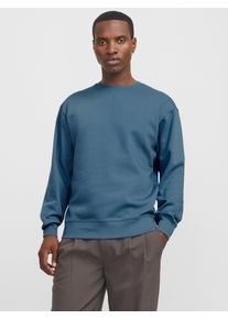 Jack & Jones JACK & JONES Herren Sweatshirt "JJESTAR BASIC SWEAT CREW NECK NOOS", blau, modisch, Gr. XXL, unifarben, angeraute Sweatware, Obermaterial: 70%