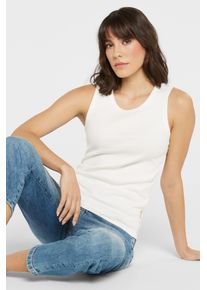 Damen Tanktop, weiß, casual, Gr. XXL, SENSES.THE LABEL, unifarben, Material: 96% Baumwolle, 4% Elasthan, Tops