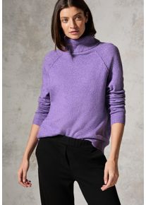 Cecil Damen Strickpullover, lila, casual, Gr. XL, unifarben, Web, 37% Baumwolle, 34% Polyacryl, 26% Polyester, 3% Elasthan, Pullover, im Melange Look