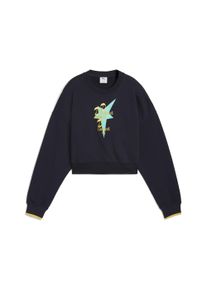 Puma Damen Sweatshirt "Road To Unity Oversized Sweatshirt Damen", blau, Gr. XS, Obermaterial: 100% Baumwolle; Rippe: 4% Elasthan, 96% Baumwolle,