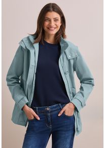 Cecil Damen Cargojacke, blau, casual, Gr. M, unifarben, Web, Stoff, Obermaterial: 100% Baumwolle; Futter: 100% Polyester, Jacken, mit Kapuze in
