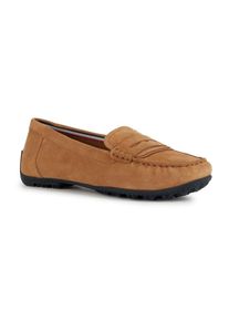 Geox Damen Mokassin "D KOSMOPOLIS + GRIP", Gr. 36, braun, Veloursleder, elegant, Schuhe, Slipper, Schlupfschuh mit Geox Spezial Membran