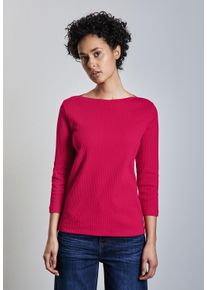Street One Damen 3/4-Arm-Shirt, pink, casual, Gr. 34, unifarben, Web, 95% Baumwolle, 5% Elasthan, Shirts, aus softem Materialmix