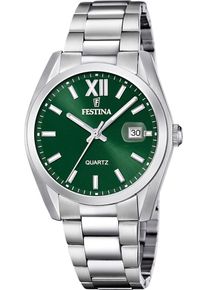 Festina Damen Quarzuhr, silber, Armbanduhren, Armbanduhr, Damenuhr, Herrenuhr, Edelstahlarmband, analog, Tag