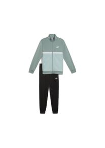 Puma Herren Jogginganzug "Poly Colourblock Trainingsanzug Herren", grün, Gr. L, 100% Polyester, Sportanzüge