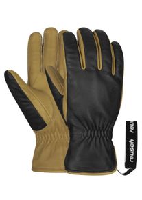 Reusch Damen Skihandschuhe "Outsider", braun, sportlich, Gr. 10,5, mehrfarbig, 60% Rindsleder, 30% Wolle, 10% Polyamid, Handschuhe, mit winddichter