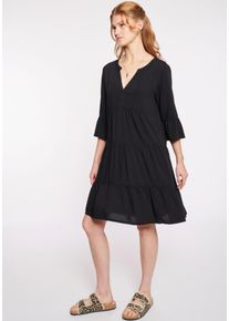 Haily's HAILY’S Damen Tunikakleid "SH V DR Lu44ana", schwarz, feminin, Gr. M, unifarben, Web, Obermaterial: 100% Viskose, Kleider