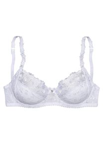 Nuance Damen Bügel-BH, Gr. 110, weiß, Spitze, Obermaterial: 80% Polyamid, 10% Elasthan, 10% Viskose, elegant, BHs, mit schöner Stickerei Spitze,